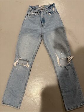 Abercrombie the 90’s straight ultra high rise curve love jean 25 or 0R